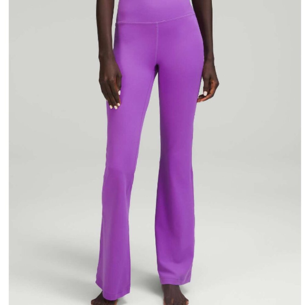 Lululemon Groove Super-High-Rise Flared Pant in Moonlit Magenta